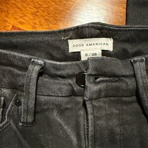 Good American Black Washed Good Legs Jean Size 6/28